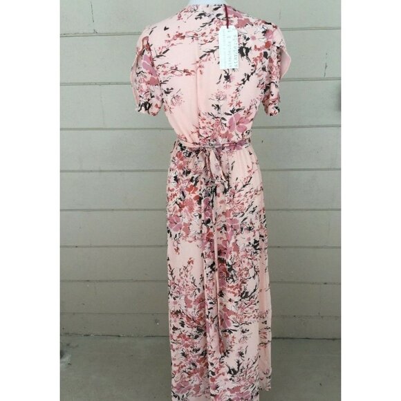 Standards & Practices Summer Floral Maxi Dress Size Medium Pink Fit and Flare - Picture 5 of 12